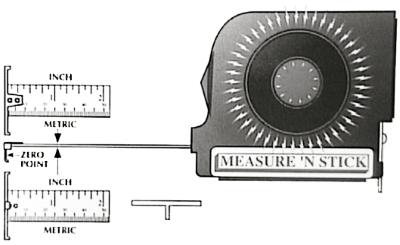 Measure Inch N Inch Stick- Auto Body Tape