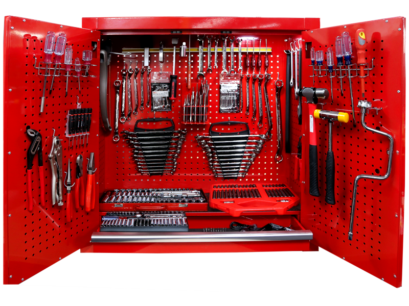 383 Piece  SAE/Metric Wall Cabinet Tool Set