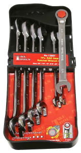 7 Piece  SAE Gear Ratchet Wrench Set 3/8"-3/4"