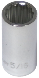 5/16 Inch 1/4 Inch Drive 12 Point Standard Socket