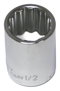 1/2 Inch 1/4 Inch Drive 12 Point Standard Socket