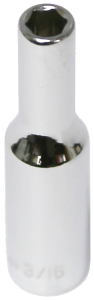 3/16 Inch 1/4 Inch Drive 6 Point Deep Socket