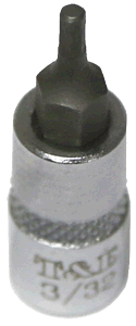 3/32 Inch 1/4 Inch Drive Inhex Socket 35mm L