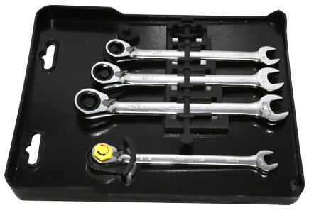 4 Piece SAE Reversible Gear Ratchet Wrench Set