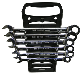 6 Piece SAE Gear Ratchet Wrench Set