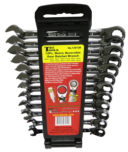 12 Pieces Metric Rev Gear Ratchet Wrench Set