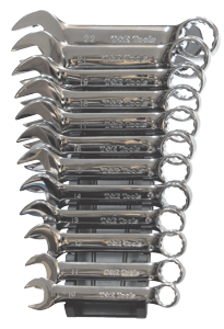 12 Piece Metric Stubbie Comb Wrench Set