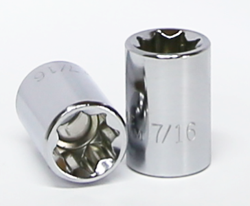 7/16 Inch 3/8 Inch Drive 8 Point Standard Socket