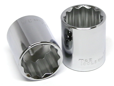 3/4 Inch 3/8 Inch Drive 12 Point Standard Socket