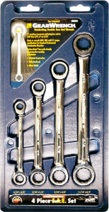 4 Pieces SAE Gear Ring Wrench Set