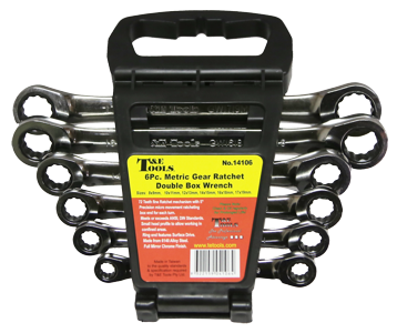 6 Pieces Metric Gear Ring Wrench Set