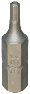 3/32 Inch Tamper Inhex 1/4 Inch Hex Bit 25mm L