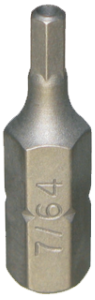 7/64 Inch Tamper Inhex 1.4 Inch Hex Bit 25mm L