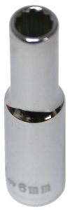 6mm 1/4 Inch Drive 12 Point Deep Socket