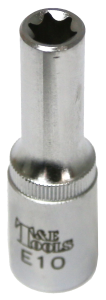 E10 3/8 Inch Drive Female Torx Socket 65mm Long