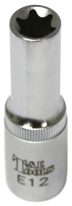 E12 3/8 Inch Drive Female Torx Socket 65mm Long