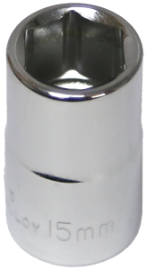 15mm 1/2 Inch Drive 6 Point Standard Socket