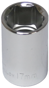 17mm 1/2 Inch Drive 6 Point Standard Socket