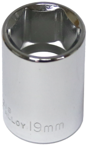 19mm 1/2 Inch Drive 6 Point Standard Socket