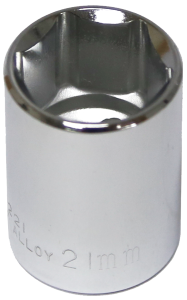 21mm 1/2 Inch Drive 6 Point Standard Socket