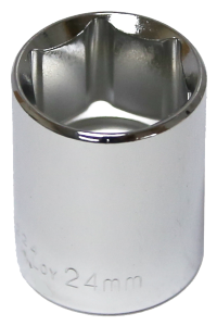 24mm 1/2 Inch Drive 6 Point Standard Socket