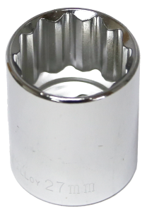 27mm 1/2 Inch Drive 12 Point Standard Socket