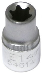 E14 1/2 Inch Drive Female Torx Socket