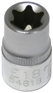 E18 1/2 Inch Drive Female Torx Socket