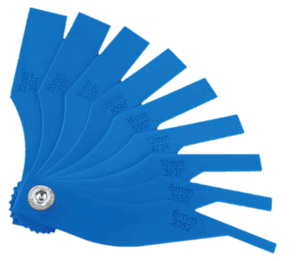 6-22mm Plastic Brake Lining Thickness Gauge