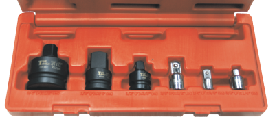 6 Piece Impact Socket Adaptors Set 1/4 Inch 3/4 Inch 