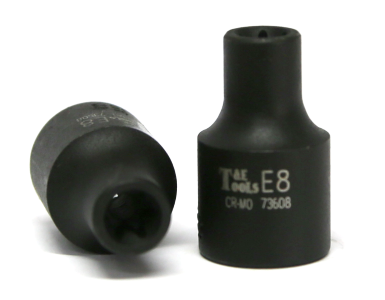 E8 3/8 Inch Drive Female Impact E-Torx Socket 28mm Long