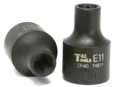 E11 1/2 Inch Drive Female Impact E-Torx Socket 38mm Long