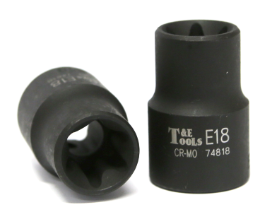 E18 1/2 Inch Drive Female Impact E-Torx Socket 38mm Long