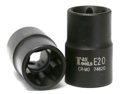 E20 1/2 Inch Drive Female Impact E-Torx Socket 38mm Long