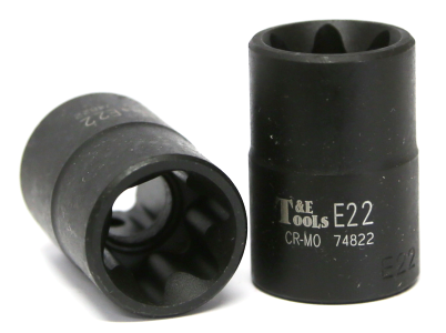 E22 1/2 Inch Drive Female Impact E-Torx Socket 38mm Long