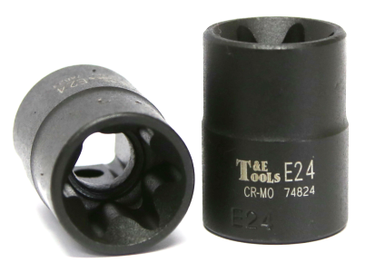 E24 1/2 Inch Drive Female Impact E-Torx Socket 38mm Long