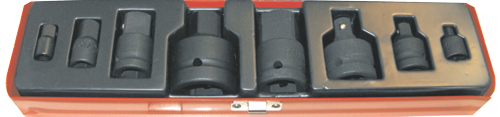 8 Piece Impact Socket Adaptor Set 1/4 Inch 1 Inch 