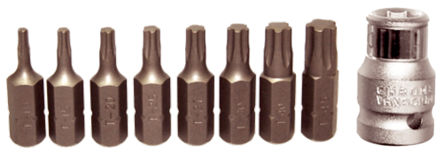 9 Piece 5pttorx-Plus Insert Bit Set (5/16 Inch Hex) T10-T45 32mm Long