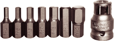 8 Piece SAE Inhex 1/8 Inch - 3/8 Inch 10mm 30mm Long