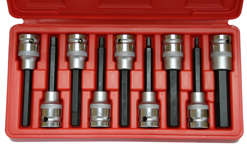 9 Piece 1/2 Inch Drive Inhex Metric Sockets 4-14