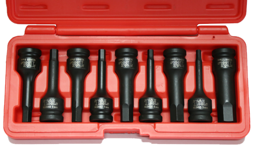 9 Piece 1/2 Inch Drive Metric Deep Inhex Impact Socket Set 78mm Long