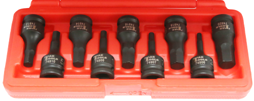 9 Piece 1/2 Inch Drive SAE Inhex Impact Socket S 60mm Long