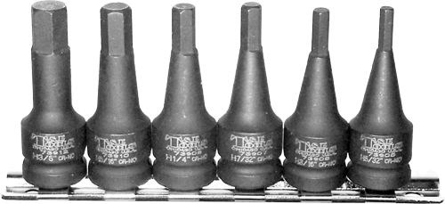 6 Piece 3/8 Inch Drive SAE Inhex Impact Socket Se