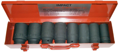 8 Piece 3/4 Inch Drive Deep Impact Socket Set 1 Inch -1.1/2