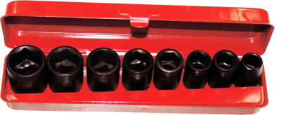 8 Piece 3/8 Inch Drive Standard Metric Impact Socket