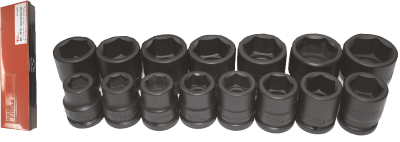 15 Piece 3/4 Inch Drive Metric Standard Impact Socket Set 19-60mm