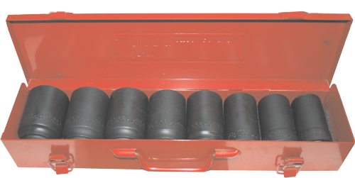 8 Piece 1 Inch Drive Deep Impact Socket Set 27-60mm