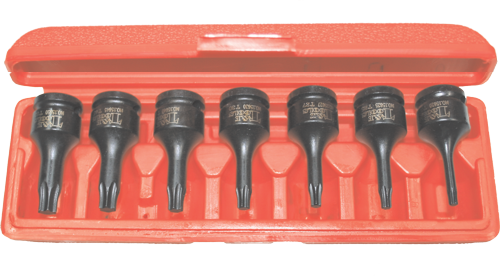 7 Piece 3/8 Inch Drive Torx Impact Socket Set T20-T50 52mm Long