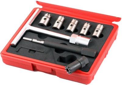 8 Piece Diesel Injector Seat Cutter Set