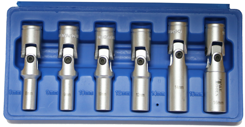 6 Piece 3/8 Inch Drive Glow Plug Socket Set